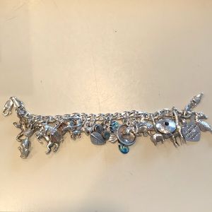 Sterling silver charm bracelet